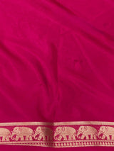 Rani Pink Semi mysore crepe Silk Saree - PBRMJ1E