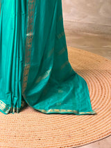 Blue Semi mysore crepe Silk Saree - PBRMJ1I