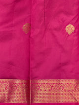 Wine and Magenta semi kanchipuram soft silk saree - PSSN199E