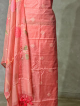 Chanderi unstitched salwar set: PBRUS43