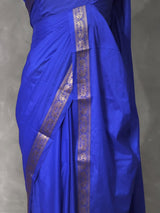 Royal Blue Semi mysore crepe Silk Saree - PBRMJ2E