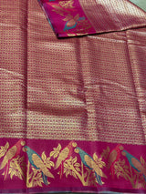 Rani Pink Tissue Kanchipuram saree- PBRIDEK4
