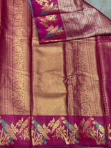 Rani Pink Tissue Kanchipuram saree- PBRIDEK4