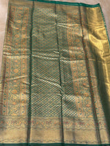 Peacock green Tissue Kanchipuram saree- PBRIDEK9
