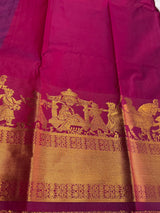 Off white and Burgundi Tissue Kanchipuram saree- PBRIDEK3D