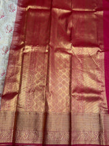 Off white and maroon Tissue Kanchipuram saree- PBRIDEK3C