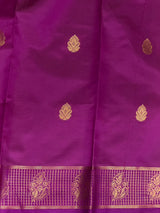 Blue and Magenta semi kanchipuram soft silk saree - PSSN199M