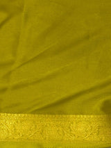Parrot green Semi mysore crepe Silk Saree - PBRMJ3B