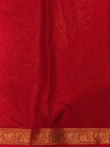 Red Semi mysore crepe Silk Saree - PBRMJ3