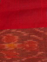 Blue and Rani Handloom silk cotton saree - PBRMH1E