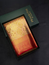 Red Tissue Kanchipuram saree- PBRIDEK12