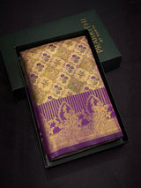 Violet Tissue Kanchipuram saree- PBRIDEK11B