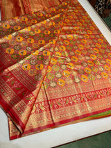 Red Tissue Kanchipuram saree- PBRIDEK14