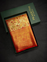 Red Tissue Kanchipuram saree- PBRIDEK15