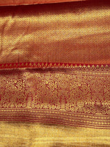 Red Tissue Kanchipuram saree- PBRIDEK15