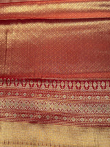 Red Tissue Kanchipuram saree- PBRIDEK17