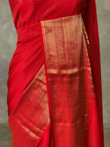 Red Pure Viscose Silk Saree - PBRATH3C