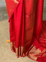 Red Pure Viscose Silk Saree - PBRATH3C