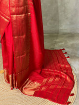 Red Pure Viscose Silk Saree - PBRATH3C
