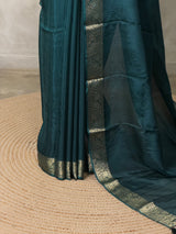 Peacock blue Pure Viscose Silk Saree - PBRATH4G