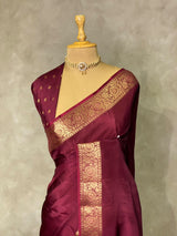 Maroon Pure Viscose Silk Saree - PBRATH4E