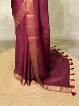 Maroon Pure Viscose Silk Saree - PBRATH4E