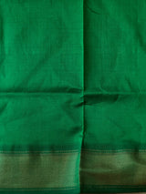 Rani Pink and Green Handloom silk cotton saree - PBRMH2B