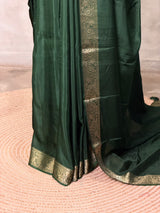 Bottle Green Green Pure Viscose Silk Saree - PBRATH4D