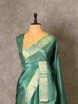 Sage Green Pure Viscose Silk Saree - PBRATH4C