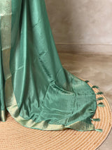 Sage Green Pure Viscose Silk Saree - PBRATH4C
