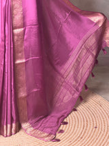 Onion Pink Pure Viscose Silk Saree - PBRATH4B