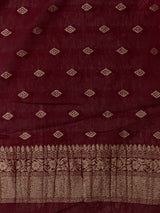 Maroon Banarasi georgette Saree - PBRFA1H