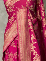 LIght wine Shade Banarasi georgette Saree - PBRFA1A