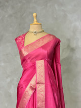 Mauve Pink Pure Viscose Silk Saree - PBRATH4H