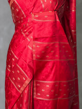 Red Banarasi Satin silk Saree - PBRMM2I