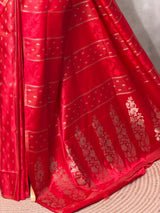Red Banarasi Satin silk Saree - PBRMM2I