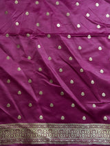 Dark wine Banarasi Satin silk Saree - PBRMM2C