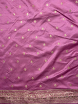Pink Green Banarasi Satin silk Saree - PBRMM2E
