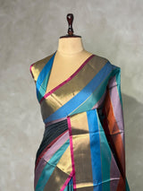 Black semi banarasi Saree - PIH101