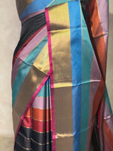 Black semi banarasi Saree - PIH101