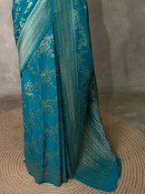 Blue Banarasi georgette Saree - PBRFA1I