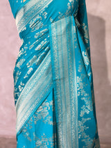 Blue Banarasi georgette Saree - PBRFA1I