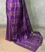 Violet Banarasi Satin silk Saree - PBRMM2G
