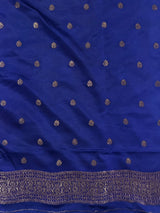 Royal Blue Banarasi Satin silk Saree - PBRMM2J