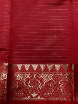 Brown semi banarasi silk saree- AISHN2I