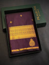 Deep Purple Semi kanchipuram silk saree- PSSRN1