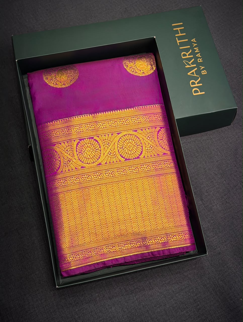 Purple Semi kanchipuram silk saree- PSSRN2