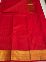 Red Semi kanchipuram silk saree- PSSRN3