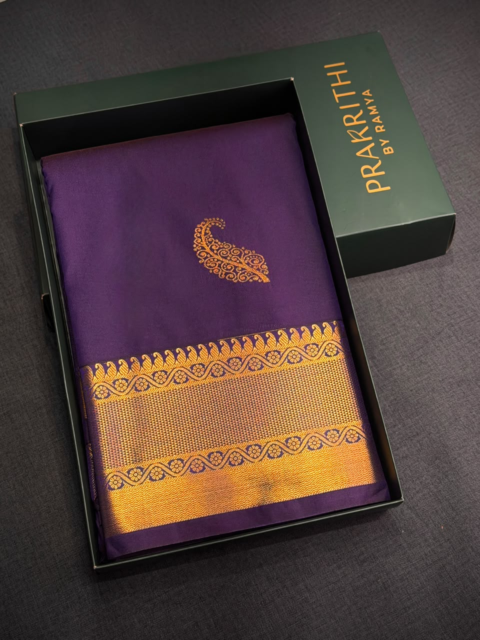 Violet Semi kanchipuram silk saree- PSSRN4
