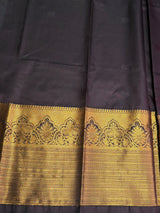 Brown Semi kanchipuram silk saree- PSSRN5